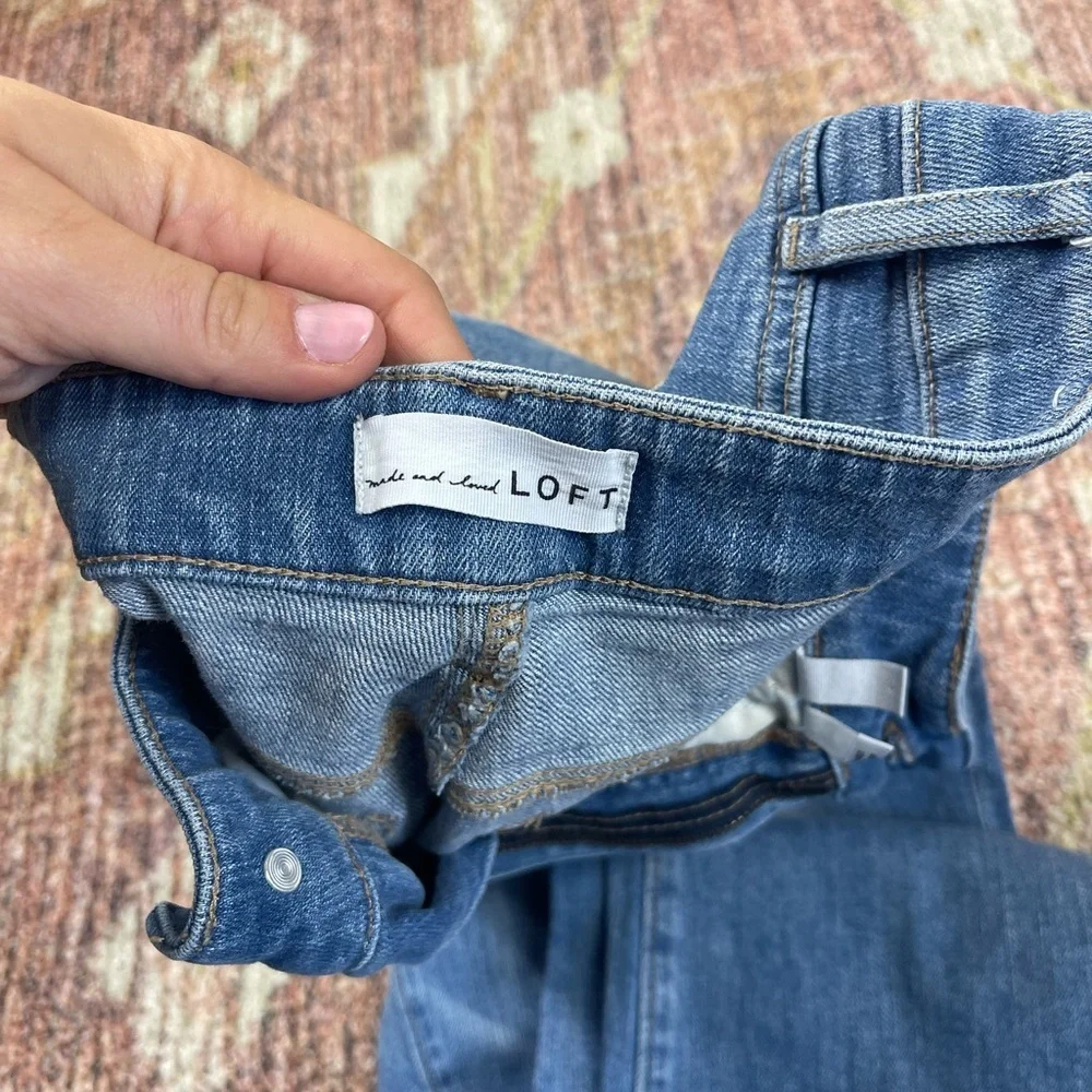 LOFT Curvy High Waist Kick Crop Jeans Size 27 US 4